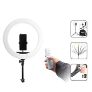 Promage 18 Inch Ring Light LED With Stepless Dimming, 180 Degree Rotating &amp; USB Interface