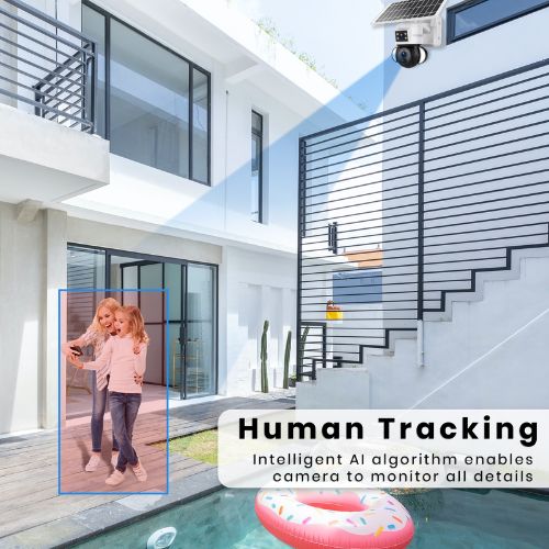 PROMAGE Connect Dual Lens Solar Powered PTZ Camera (PC-S533-4G)