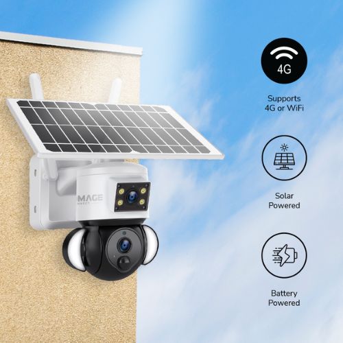 PROMAGE Connect Dual Lens Solar Powered PTZ Camera (PC-S533-4G)