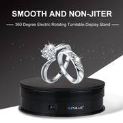 PULUZ 15CM USB ELECTRIC ROTATING TURNTABLE DISPLAY STAND VIDEO SHOOTING PROPS TURNTABLE FOR PHOTOGRAPHY, LOAD 1-5KG BLACK PU3048B