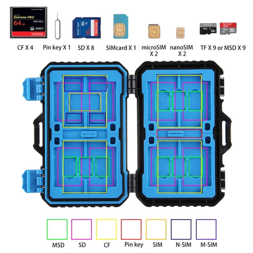PROMAGE 27 IN 1 MEMORY CARD CASE FOR DIFFERENT TYPE OF CARDS