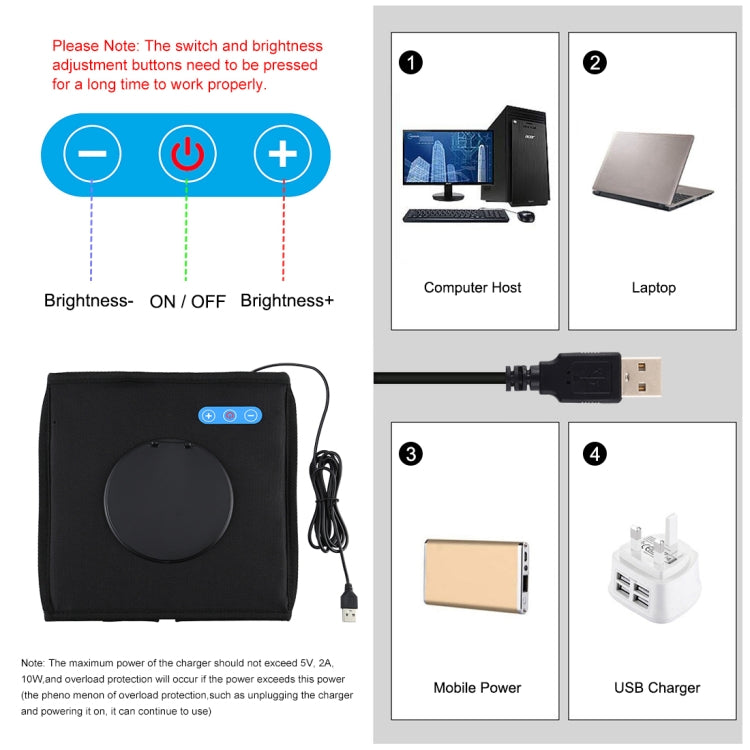 PULUZ 25 CM FOLDING HIGH 97 CRI RING LIGHT PHOTO LIGHTING STUDIO SHOOTING TENT BOX KIT WITH 6 COLORS BACKDROPS BLACK PU5025B
