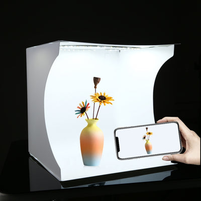 PULUZ 30CM PORTABLE STUDIO BOX WITH RING LED &amp; 6 COLOR BACKDROPS PU5030