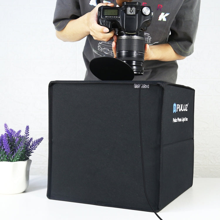 PULUZ 30CM FOLDING HIGH 97 CRI RING LIGHT PHOTO LIGHTING STUDIO SHOOTING TENT BOX KIT WITH 6 COLORS BACKDROPS BLACK PU5032B