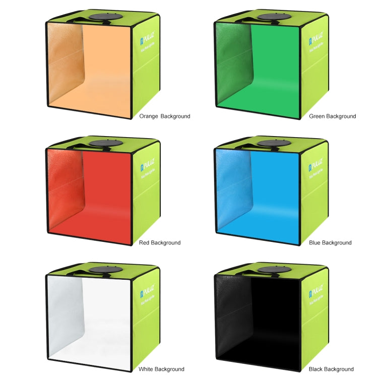 PULUZ 30CM FOLDING HIGH 97 CRI RING LIGHT PHOTO LIGHTING STUDIO SHOOTING TENT BOX KIT WITH 6 COLORS BACKDROPS PU5032G