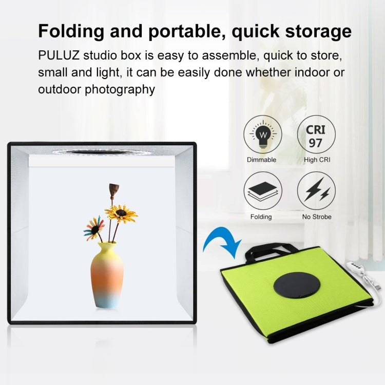 PULUZ 30CM FOLDING HIGH 97 CRI RING LIGHT PHOTO LIGHTING STUDIO SHOOTING TENT BOX KIT WITH 6 COLORS BACKDROPS PU5032G