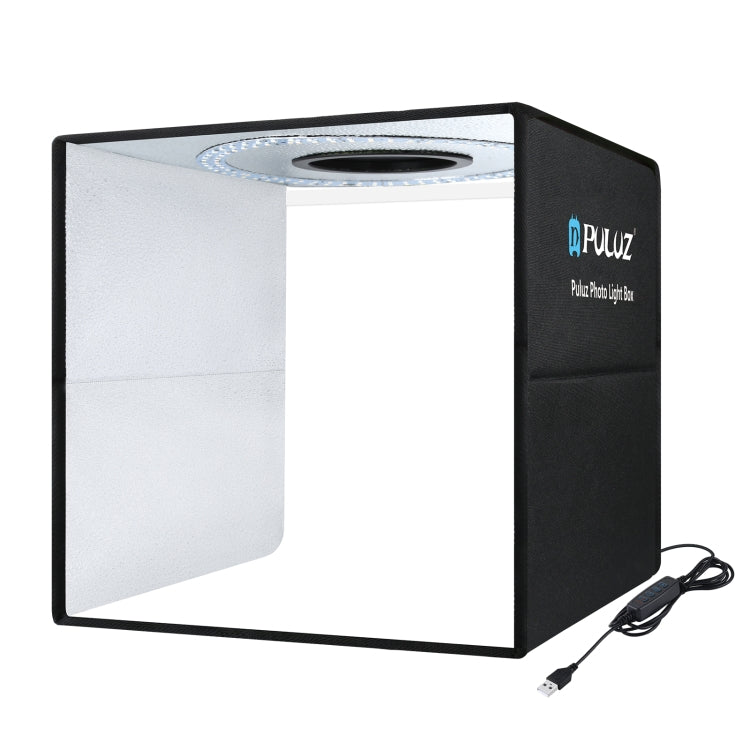 PULUZ 40CM FOLDING PORTABLE RING LIGHT USB PHOTO LIGHTING STUDIO SHOOTING TENT BOX WITH 6 X DUAL-SIDE COLOR BACKDROPS BLACK PU5041B