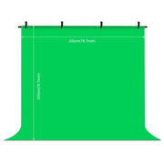 PULUZ 2X2M T-SHAPE PHOTO STUDIO BACKGROUND SUPPORT STAND BACKDROP CROSSBAR BRACKET KIT WITH CLIPS (GREEN) PU5205G