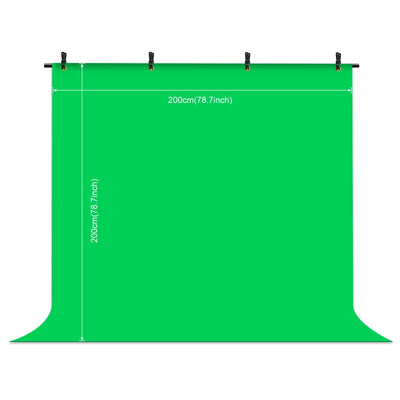 PULUZ 2X2M T-SHAPE PHOTO STUDIO BACKGROUND SUPPORT STAND BACKDROP CROSSBAR BRACKET KIT WITH CLIPS (GREEN) PU5205G