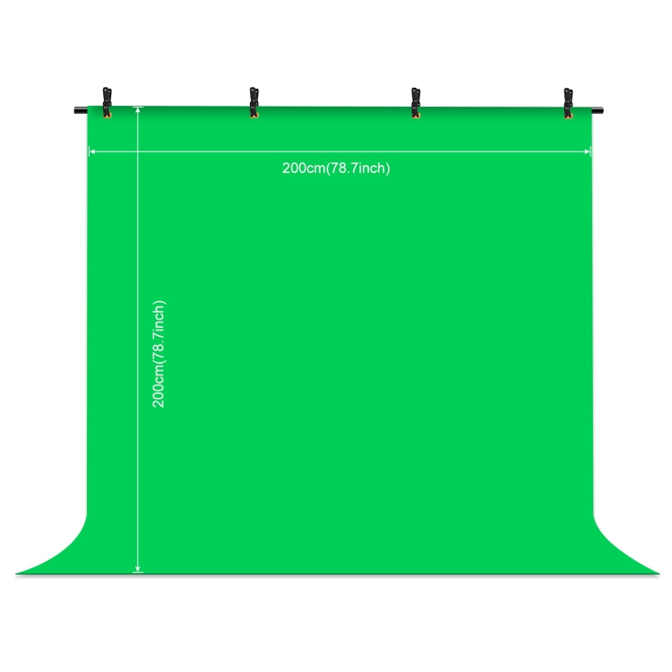 PULUZ 2X2M T-SHAPE PHOTO STUDIO BACKGROUND SUPPORT STAND BACKDROP CROSSBAR BRACKET KIT WITH CLIPS (GREEN) PU5205G