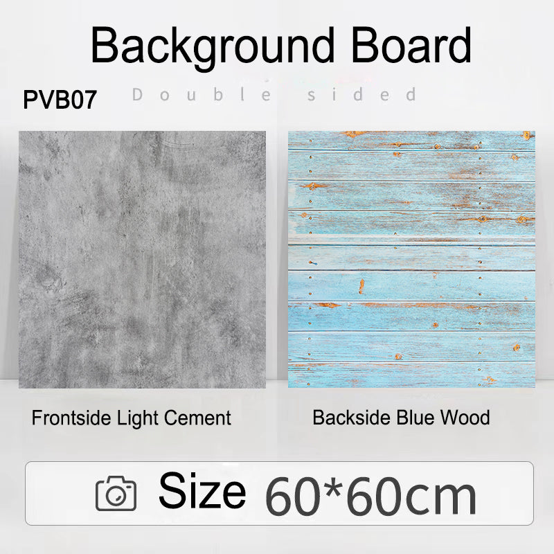 PROMAGE DOUBLE-SIDED PVC BOARD LIGHT CEMENT/BLUE WOOD PM-PVB07