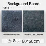 PROMAGE DOUBLE-SIDED PVC BOARD BLACK GREY SLATE/DARK CONCRETE PM-PVB10