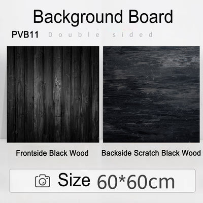 PROMAGE DOUBLE-SIDED PVC BOARD BLACK WOOD/SCRATCH BLACK WOOD PM-PVB11