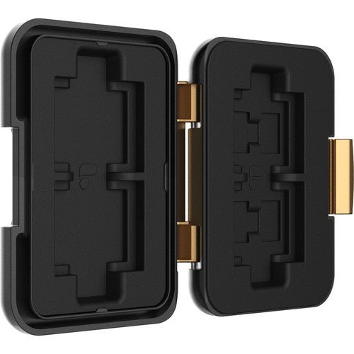 PolarPro XQD Edition Slate Memory Card Case, Stores 4 XQD Cards, 4 SD Cards and 4 MicroSD Cards (Black)