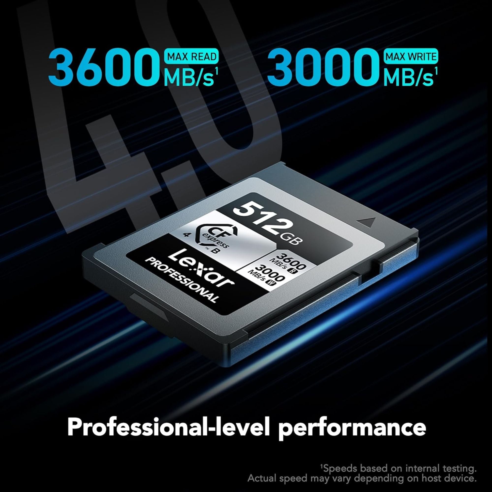 Lexar 512GB Professional CFexpress Type B Silver 4.0 Memory Card, for Photographers, Videographers, Up to 3600/3000 MB/s, 8K Video