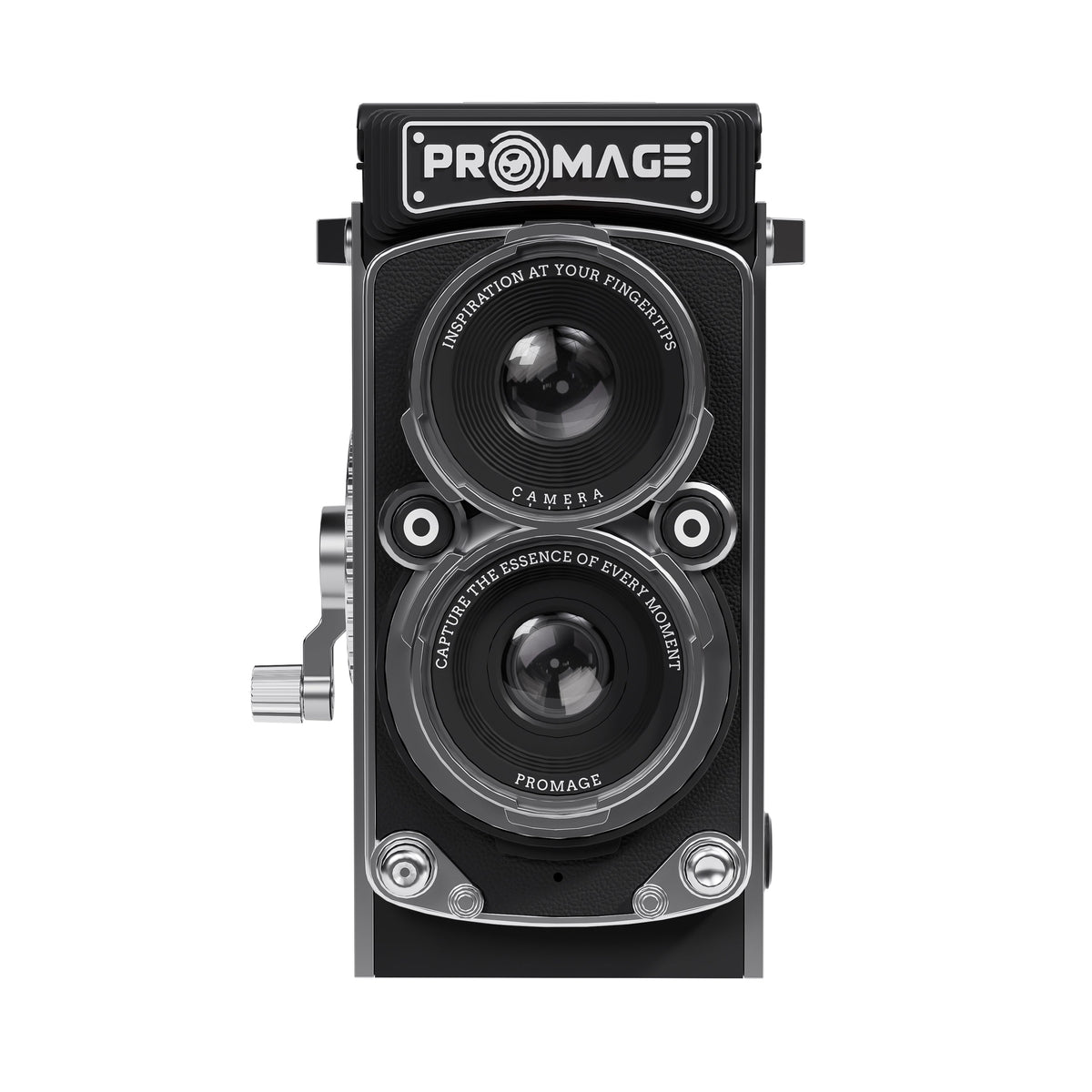 Promage PC-115 Classic Retro Duo Twin-Lens Camera – Black