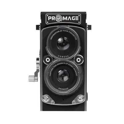 Promage PC-115 Classic Retro Duo Twin-Lens Camera – Black