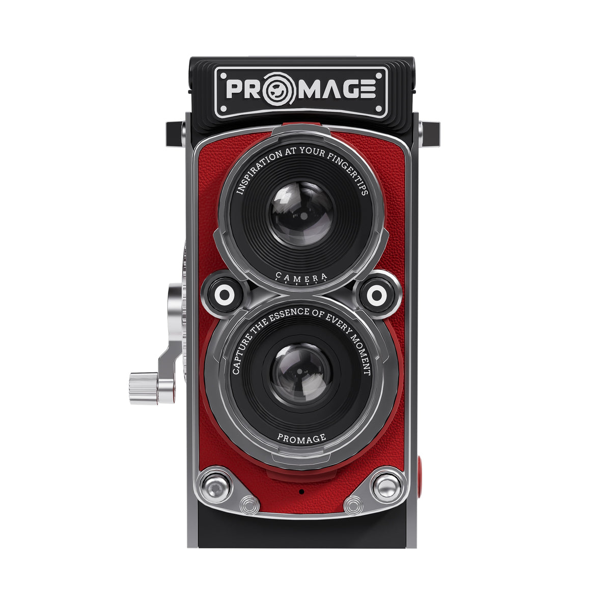 Promage PC-115 Classic Retro Duo Twin-Lens Camera – Red