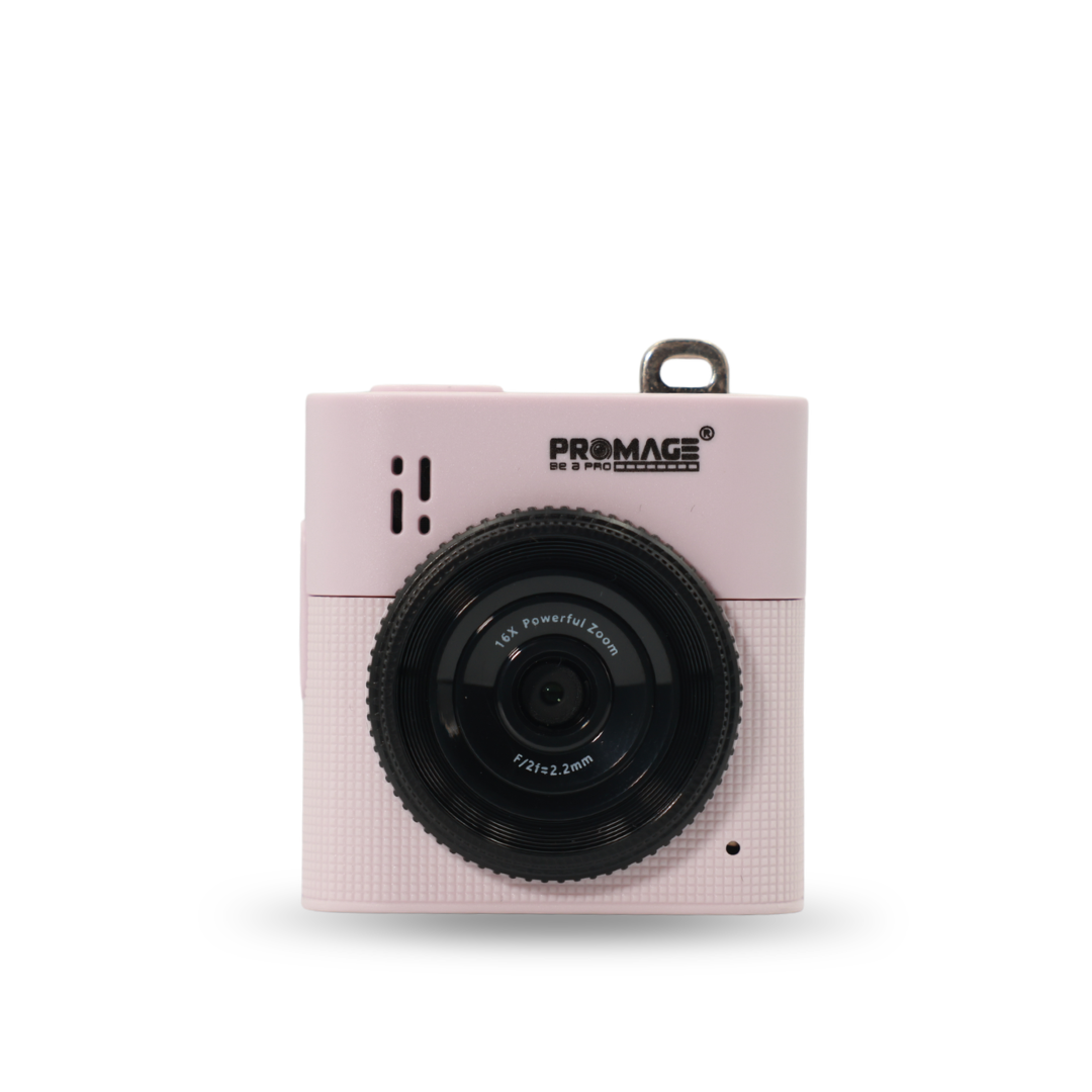 Promage PC-35 Pixi 2.5K Mini Keychain Digital Camera – Pink