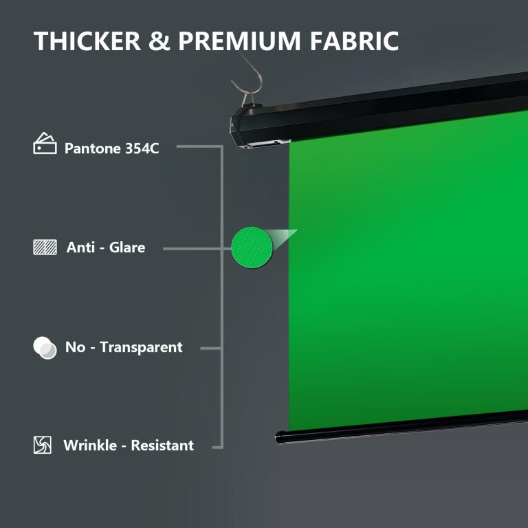 Raubay Motorized Pull-Down Green Screen