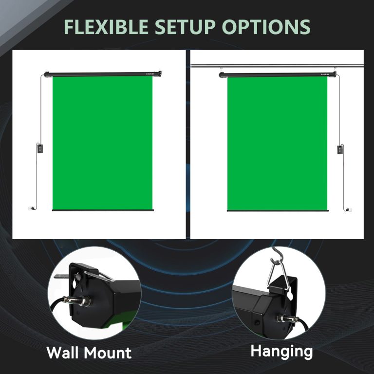 Raubay Motorized Pull-Down Green Screen