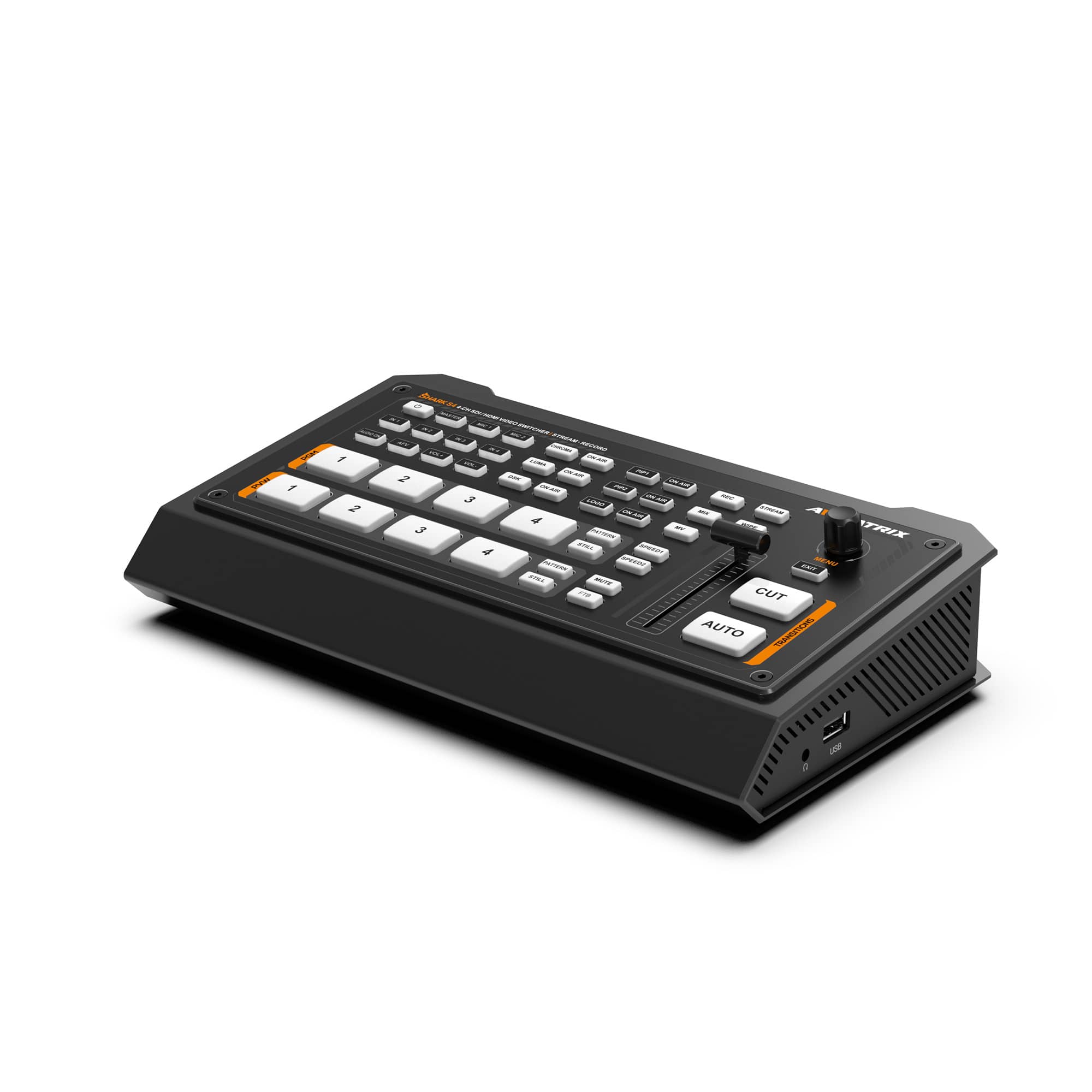 AVMATRIX HVS0403E Shark S4 4-Channel 3G-SDI/HDMI Video Switcher