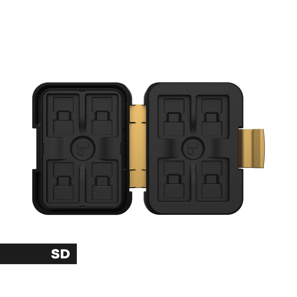 PolarPro SD Edition Slate Memory Card Case, Stores 16 MicroSD Cards and 8 SD Card (Black)