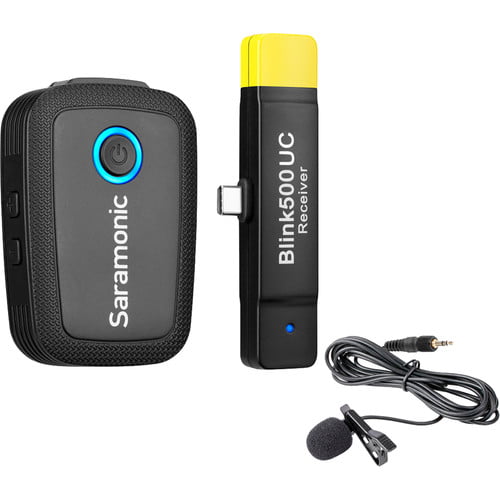 Saramonic Blink 500 B5 Wireless Clip-On Mic System With Lavalier &amp; Dual Usb-C Receiver For Android Devices &amp; More [ Tx + Rxuc ]