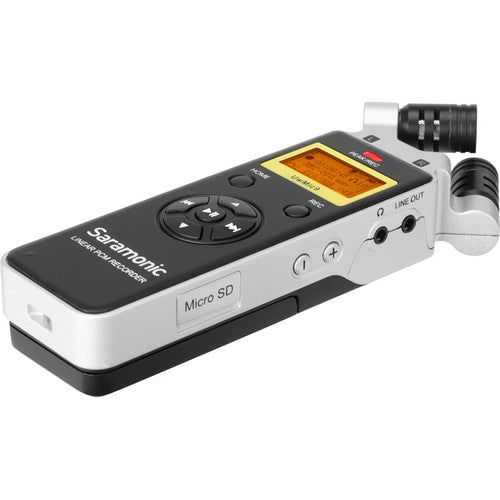 Saramonic Handheld Audio Recorder,X/Y Condenser Mics,8GB MicroSD Card