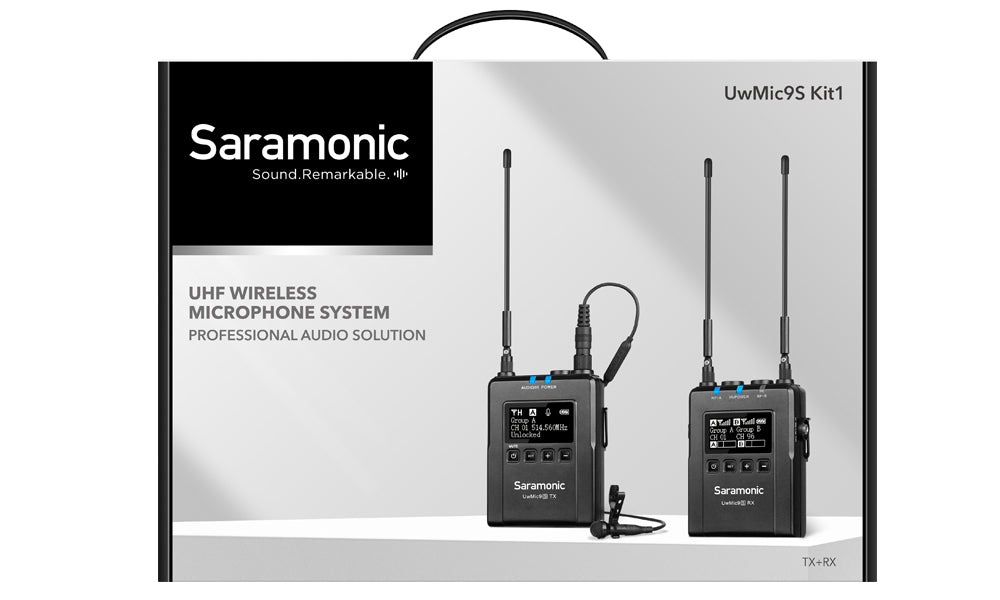 Saramonic UwMic9S Kit1(TX+RX) Camera-Mount Wireless Omni Lavalier Microphone System