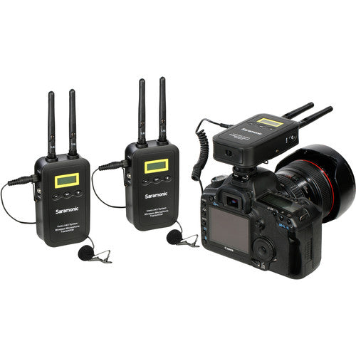 Saramonic VmicLink5 RX+TX+TX Camera-Mount Digital Wireless Microphone System with Two Transmitters and Lavalier Mics
