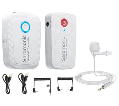 SARAMONIC ULTRACOMPACT WIRELESS CLIP-ON WHITE MIC BLINK 500 B1W