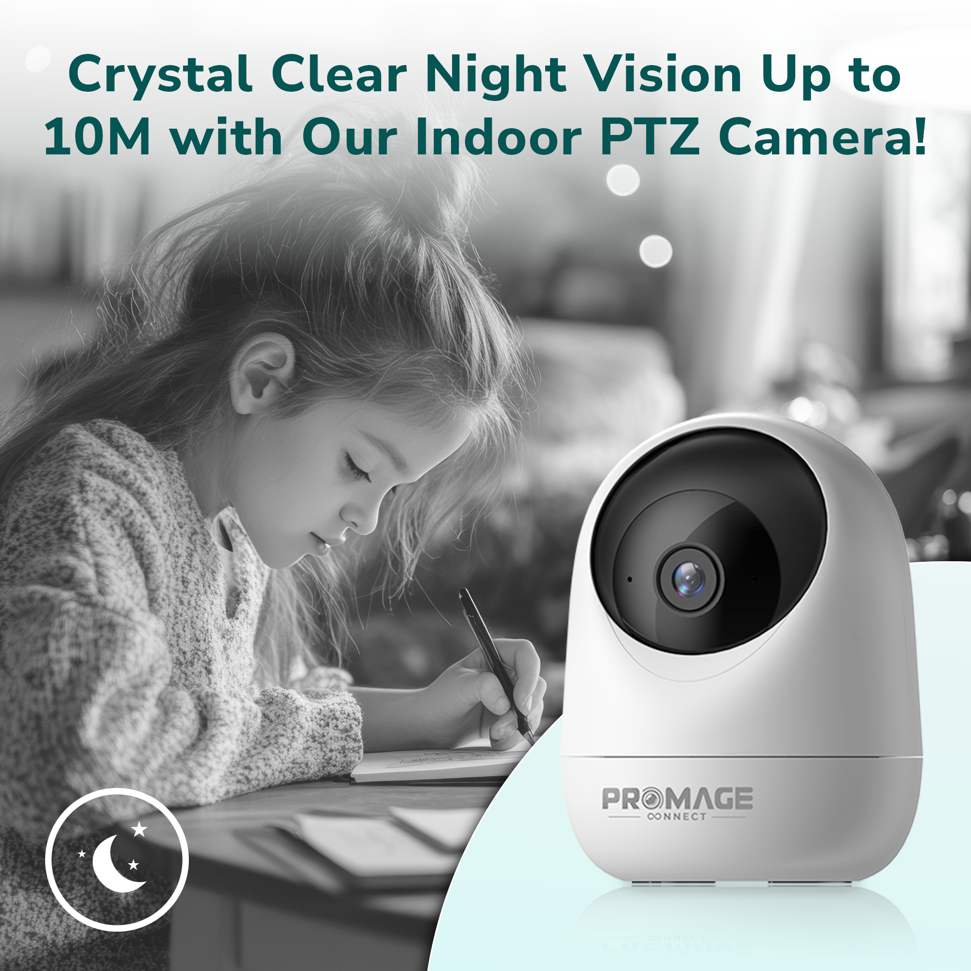 Promage Connect Speed 25Q Indoor PTZ 4MP WiFi Camera