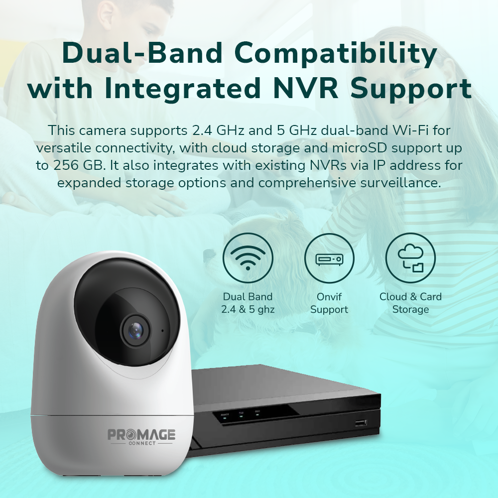 Promage Connect Speed 25Q Indoor PTZ 4MP WiFi Camera