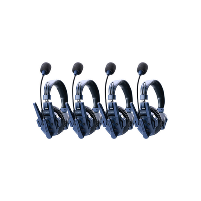 Synco Xtalk Master Full-Duplex MasterFree Intercom System with 4 Single-Ear Headsets