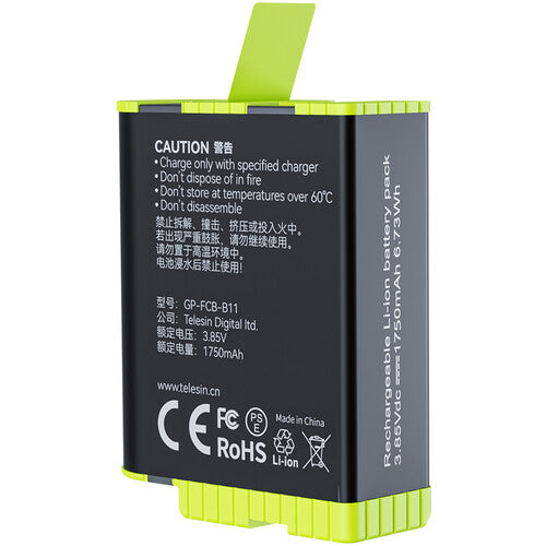 TELESIN GP-FCB-B11Fast Charging Lithium Battery for GoPro HERO 12/11/10/9