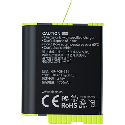 TELESIN GP-FCB-B11Fast Charging Lithium Battery for GoPro HERO 12/11/10/9