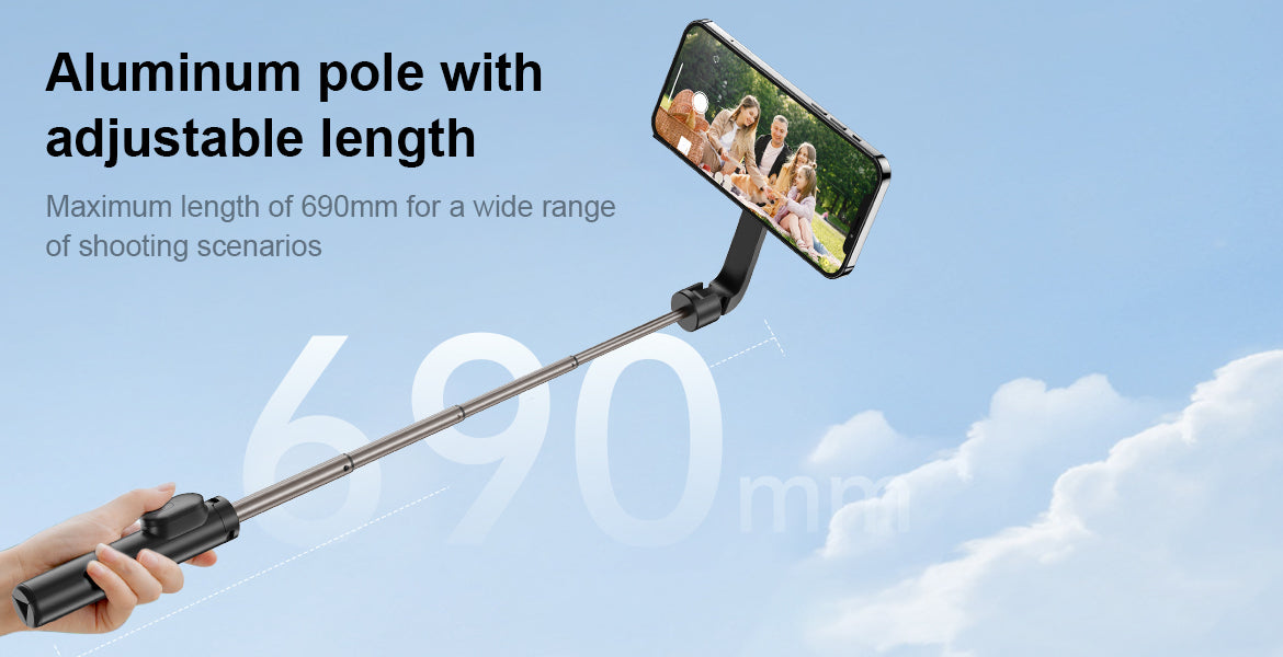 TELESIN WS-22005 Magnetic Bluetooth Selfie Stick for iPhone