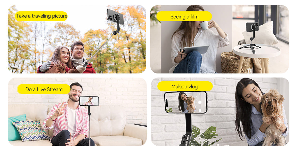TELESIN WS-22005 Magnetic Bluetooth Selfie Stick for iPhone