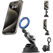TELESIN Aluminum Suction Cup Mount With Magnetic Plate for Cellphone