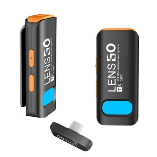 Lensgo 528C Wireless TRS/USB-C Dual Microphone System for Cameras and Smartphones