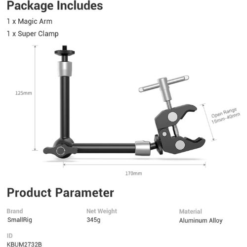 SmallRig Magic Arm With Super Clamp KBUM2732B