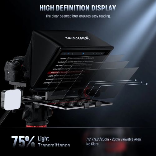 Neewer X14 II Aluminum Alloy Teleprompter With 501PL Quick Shoe Plate
