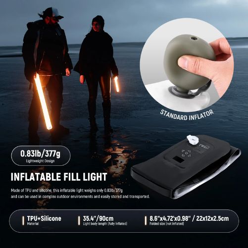 NEEWER BASIC GC30C 30W Bi Color Handheld Inflatable LED Tube Light