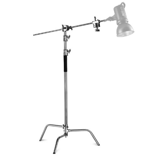 NEEWER 10.13ft/309cm Stainless Steel C Stand with Boom Arm &amp; Sliding Legs