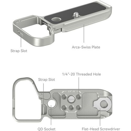 SmallRig Bottom Mount Plate For Sony Alpha 7C II / Alpha 7CR (Silver) 4439