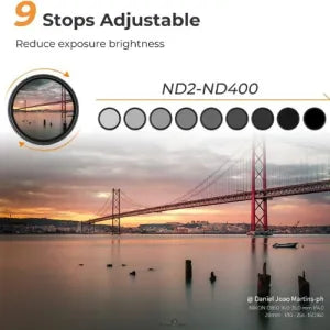 K&amp;F 72mm Variable ND Lens Filter (1-9 Stops) for Camera Lens