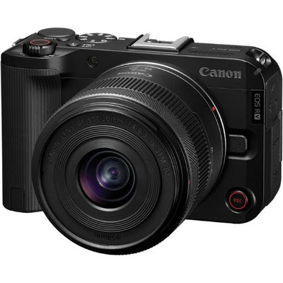 Canon Eos R50 V 4k Video Mirrorless Camera With Rf-S14-30mm F4-6.3 Is Stm Pz Lens - Black