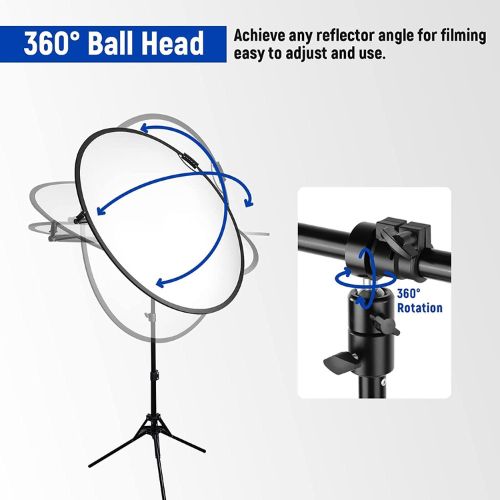Neewer Extendable Reflector Holder Arm, Photo Studio Telescopic 27.9” To 47.2” Boom