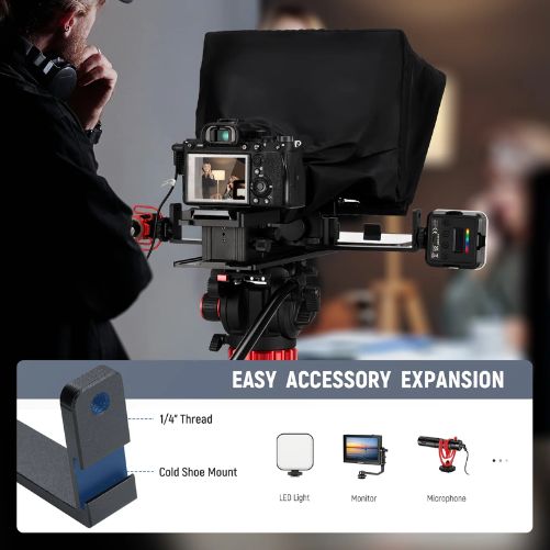 Neewer X14 II Aluminum Alloy Teleprompter With 501PL Quick Shoe Plate